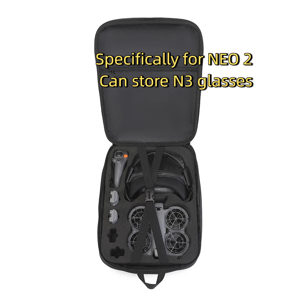 Drone Hard Shell Case - กระเป๋าเป้สำหรับ DJI NEO 2 กระเป๋าเก็บของความจุสูง ป้องกันด้วยเปลือกแข็ง